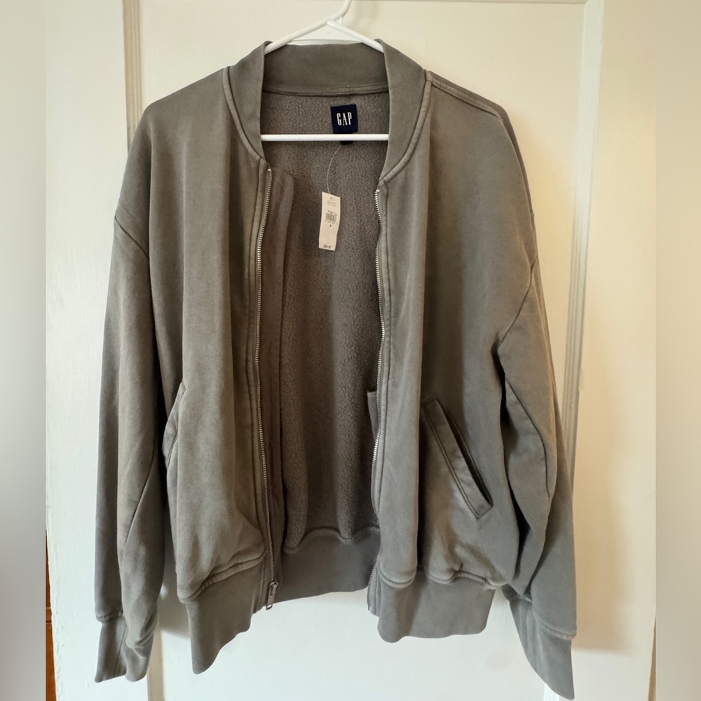GAP Women's Classic Gray Bomber Jacket